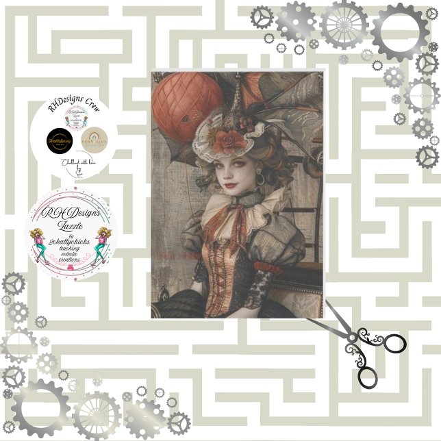 Papel De Seda Gadget Galore Steampunk Girl (Criador carregado)