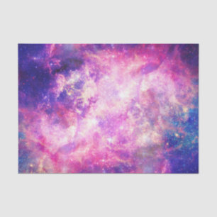 Papel De Seda Galáxia da Nebulosa Espacial Púrpura Rosa-Rosa