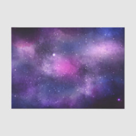 Papel De Seda Galáxia Estrelas Celestiais Azul e Roxo Espaço Neb