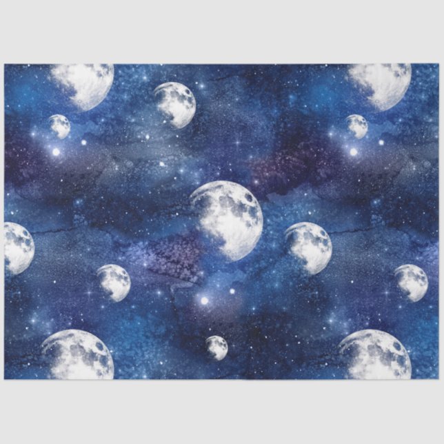 Papel De Seda Galaxy Moon Series Design 8 (Frente )
