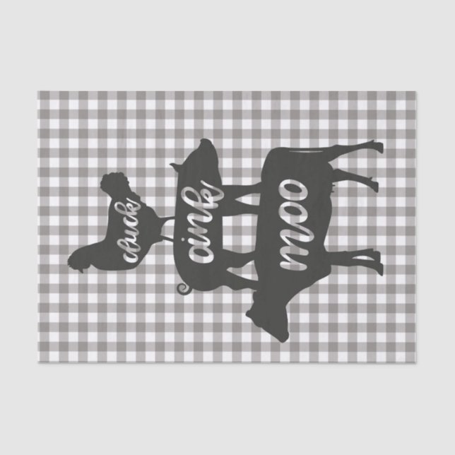 Papel De Seda Galinha-da-índia Cluck Oink (Frente )