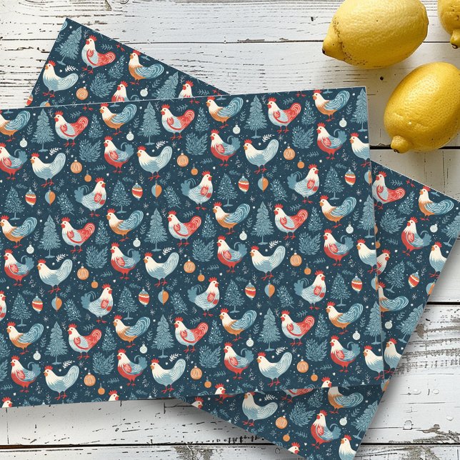 Papel De Seda Galinha de Natal (Criador carregado)