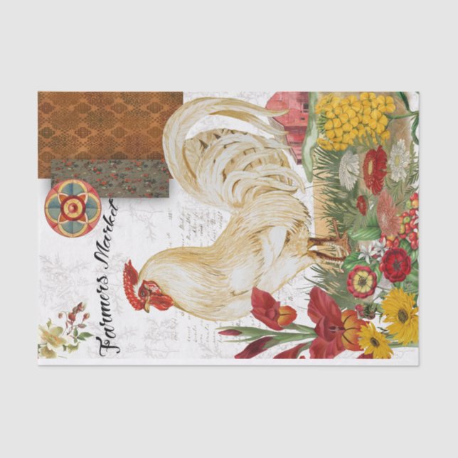 Papel De Seda Galinha do Mercado de Agricultores (Frente )