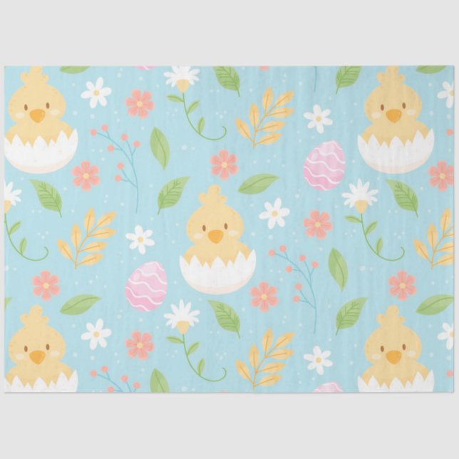 Papel De Seda Galinha felz pascoa (Frente )