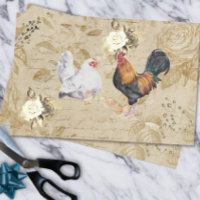 Galinha Galinha Da Vintage Decoupage Hen Floral