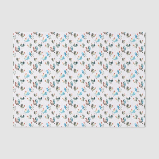 Papel De Seda Galinha Lover Country Hens (Frente )