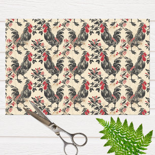 Papel De Seda Galinha Vintage Estampa Galinha Envelhecida