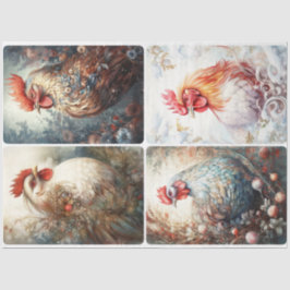 Papel De Seda Galinhas de inverno