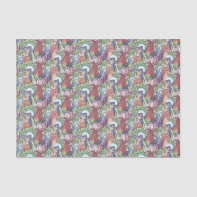 Papel De Seda Galinhas e Vinhos (Frente )