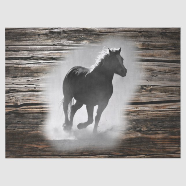 Papel De Seda Galopagem de Cavalos Selvagens (Frente )
