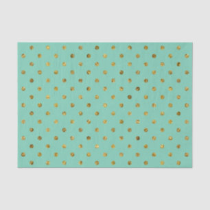 Papel De Seda Gama Dourada Chic e Bolinhas de Casa