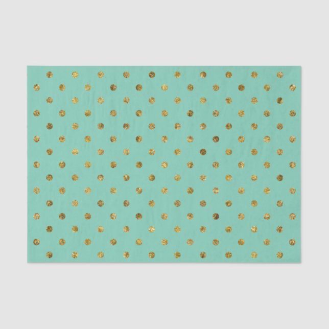 Papel De Seda Gama Dourada Chic e Bolinhas de Casa (Frente )