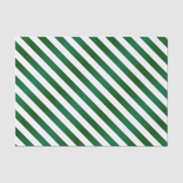 Papel De Seda Gamas de Diagonal Verde e Branco