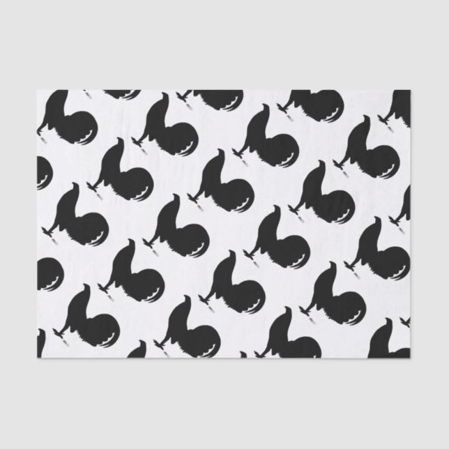 Papel De Seda Gamecock Rooster Silhouette (Frente )