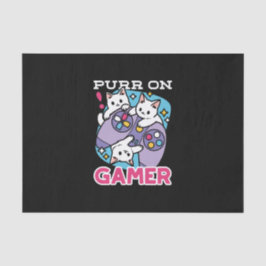 Papel De Seda Gamer Design - Purr On Gamer Joystick Art