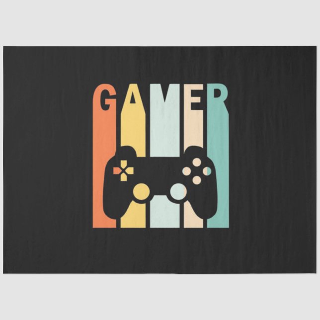 Papel De Seda Gamer Gift | Gamer Retro Vintage (Frente )
