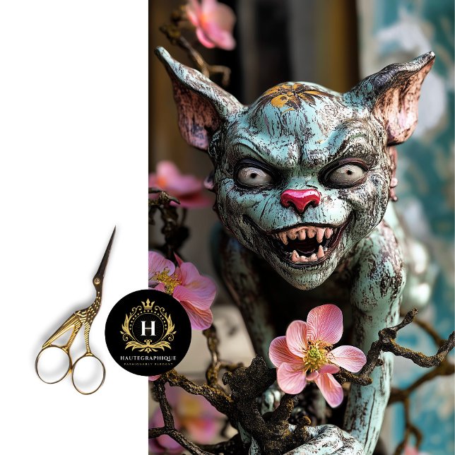 Papel De Seda Gárgula Gótica Whimical com Dissociação de Blossom (Criador carregado)