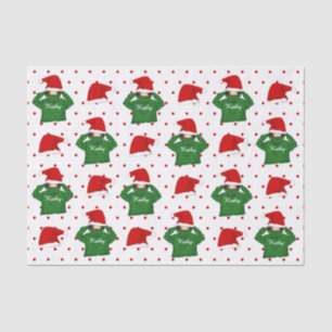 Papel De Seda Garota bonita com o Natal Hoody Verde