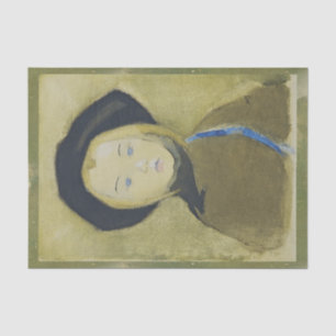 Papel De Seda Garota com Faixa Azul, Helene Schjerfbeck