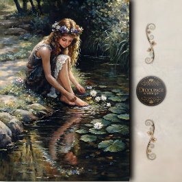 Papel De Seda Garota da Floresta por Stream Decoupage