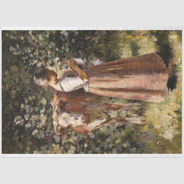 Papel De Seda Garota fazenda com Cena Romântica de Fábrica de Va (Frente )