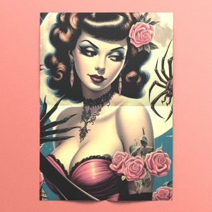 Papel De Seda Garota Gótico da Pintura