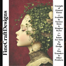 Papel De Seda Garota Vitoriana, Vestido Velvet, Vinhas BE5 Desli