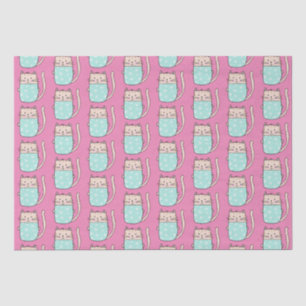 Papel De Seda Garotas gato fofas rosa