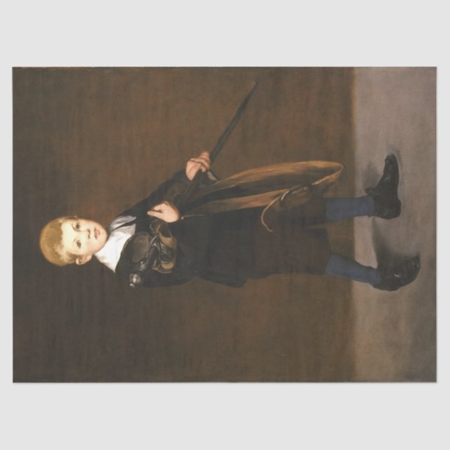 Papel De Seda Garoto Carregando Espada (por Edouard Manet) (Frente )