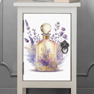 Papel De Seda Garrafa de perfumes e Lavanda brilhante