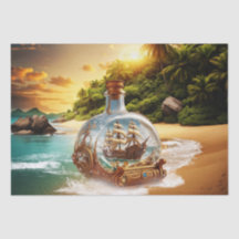 Garrafa única e incrível com navio