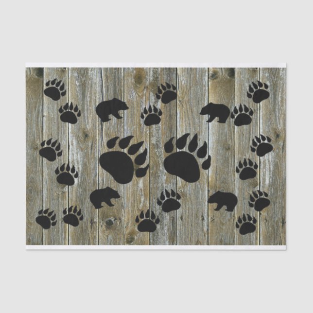 Papel De Seda Garras sobre madeira russa (Frente )