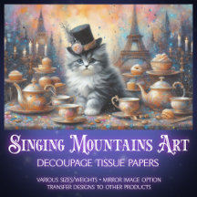 Gatinho de Conto de Fadas Chá Vintage Soiree Decou