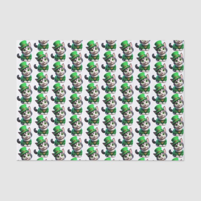 Papel De Seda Gatinho do Dia de Patrick (Frente )