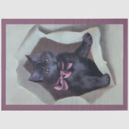 Papel De Seda Gatinhos antigos quebrando embrulho de presente fo