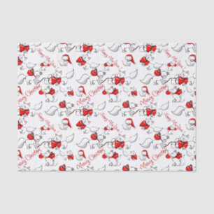 Papel De Seda Gatinhos de Natal Bons e Meowy