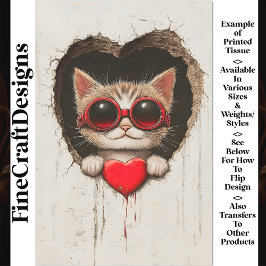 Papel De Seda Gatinhos Gatos Em Óculos Vermelhos, Desligamento A