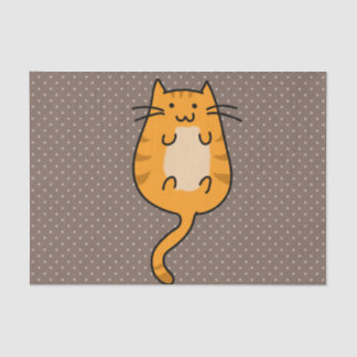 Papel De Seda Gato alaranjado bonito