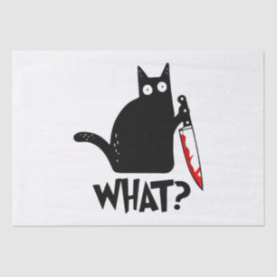 Papel De Seda Gato Assassino Com Faca