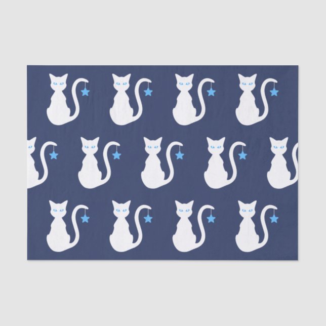Papel de Seda Gato Branco (Frente )