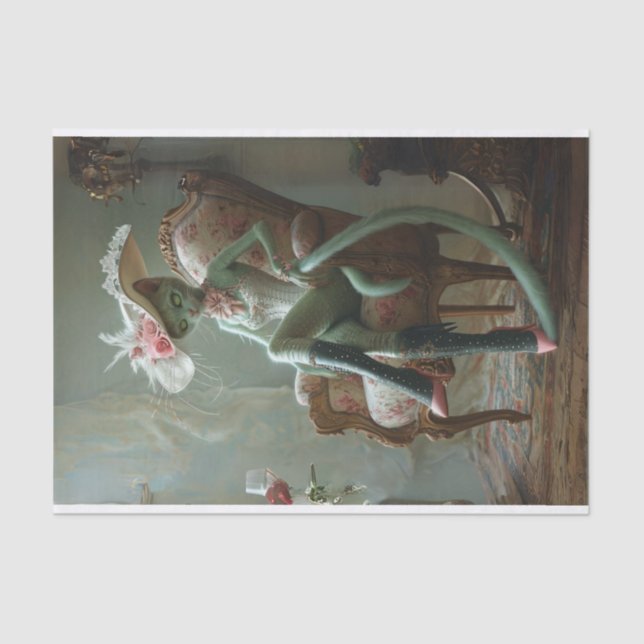 Papel De Seda Gato chamado Adaline que é (Frente )