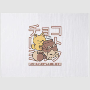 Papel De Seda Gato Cinto Trilho Chocolate Leite Cartonagem Kawai