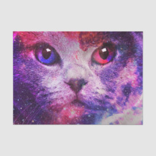 Papel De Seda Gato da Galáxia Roxa