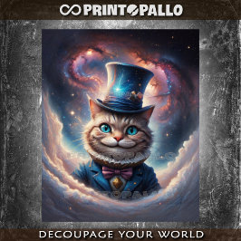 Papel De Seda Gato de Cheshire, Alice viajante do espaço