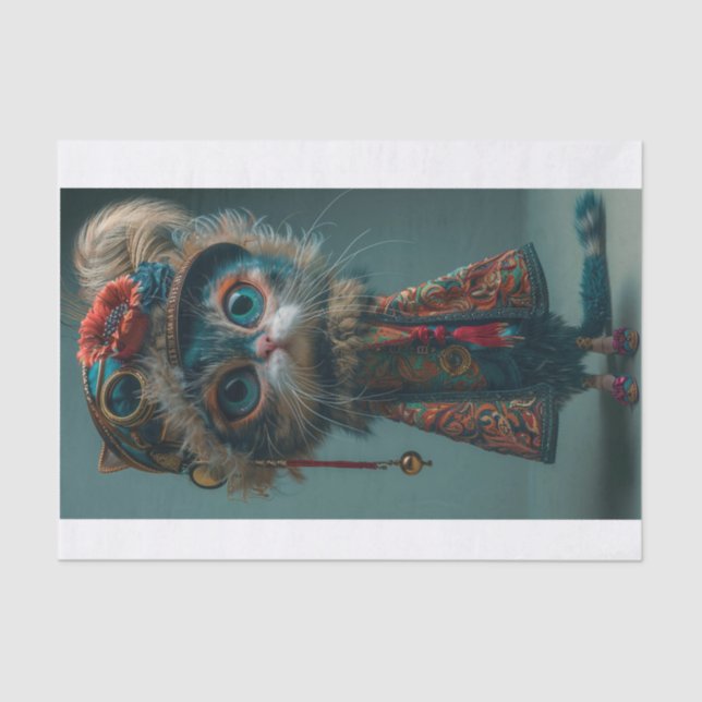 Papel De Seda Gato de Moda Alta5 (Frente )