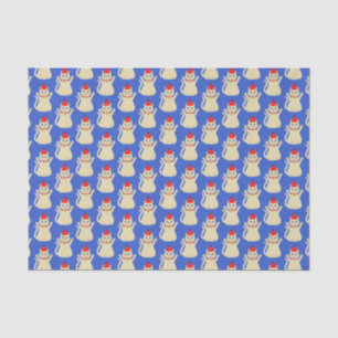 Papel De Seda Gato de Natal Bonito, Padrão
