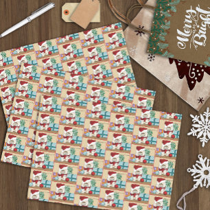Papel De Seda Gato de Natal Persa