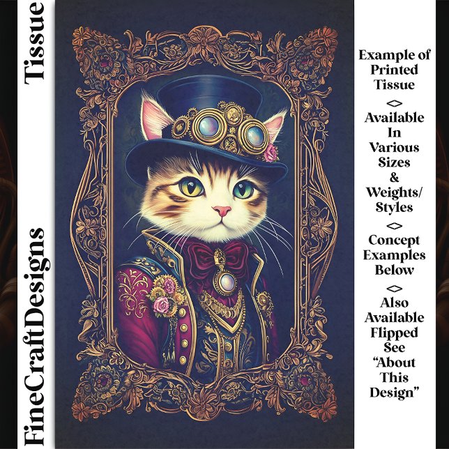 Papel De Seda Gato de Steampunk, Chapéu Superior, Desligamento D (Criador carregado)