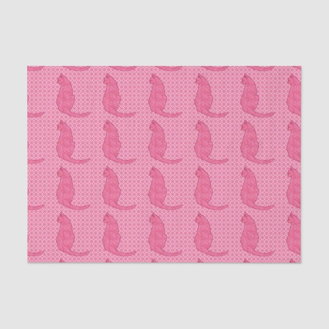 Papel De Seda Gato Japonês - Fúchsia Pink Batik (Frente )