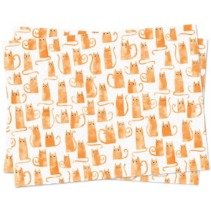 Papel De Seda Gato Laranja